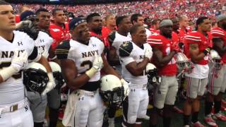 Navy sings alma mater after Ohio State game joined by the Buckeyes [upl. by Adnorehs]