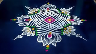 Traditional rangoli designs 🌺 Easy festival kolam designs classyrangoli by Aruna [upl. by Ahk403]