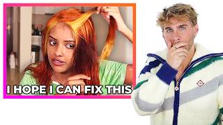 Hairdresser Reacts To People Trying To Go Ash Brown and ruining their hair [upl. by Eixam]