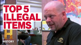 Pawn Stars 5 SUPER RARE ILLEGAL ITEMS [upl. by Asirralc]