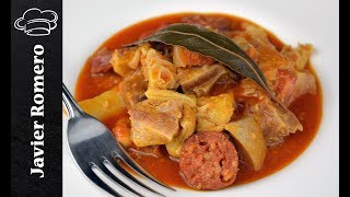 Como hacer callos a la madrileña l Recetas de Javier romero [upl. by Rehpitsirhc]