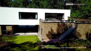 Steenstrips op de gevel  moderne woning [upl. by Nnep]