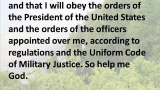 US Armed Forces Oath of Enlistment  Hear the Text [upl. by Winola825]