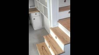 Loft bed with stairs drawers closet and desk [upl. by Annirak]