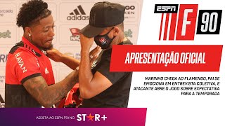 quotVIM PARA SER CAMPEÃOquot  MARINHO CHEGA AO FLAMENGO E PAI VAI ÀS LÁGRIMAS VEJA ENTREVISTA COLETIVA [upl. by Nylynnej]