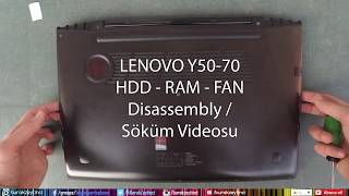 Lenovo Y5070 Disassembly and Assembly HDD SSD RAM FAN [upl. by Kironde]