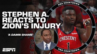 Stephen A on Zion Williamsons injury Thats a damn shame  NBA Countdown [upl. by Lawson]