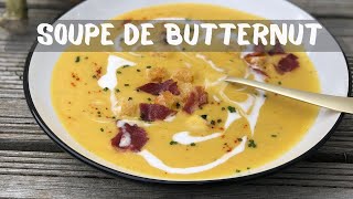 SOUPE DE BUTTERNUT AU LAIT DE COCO ET CURRY  TUTO COMMENT FAIRE UNE SOUPE RAPIDE AU BUTTERNUT [upl. by Tnias]