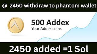 How to Withdraw Addex Coins to Phantom Wallet [upl. by Wallie]