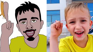 Vlad and Nikki a compilation  New series in the house  funny drawing meme  Rekha Rathod [upl. by Borden]