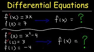 Finding Particular Solutions of Differential Equations Given Initial Conditions [upl. by Odrarebe]