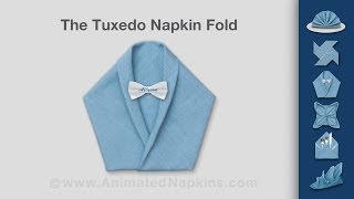 Napkin Folding  How to Make a Tuxedo or Dinner Jacket [upl. by Idnaj198]