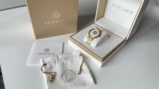 Versace Watch Unboxing new 2021 Versace Palazzo Empire Greca Watch collection [upl. by Rania353]