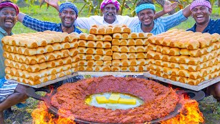 PAV BHAJI  Mumbai Special Street Food Recipe Cooking In Village  Butter Pav Bhaji Recipe [upl. by Burgess419]