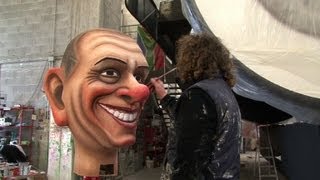 Viareggio carnival mocks Italys election [upl. by Latham]