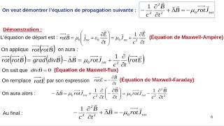 3 Électromagnétisme Équations de propagation des ondes électromagnétiques [upl. by Sherrie979]