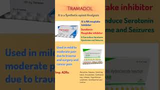 Tramadol important points Tramadol opioid analgesic pain [upl. by Midian]