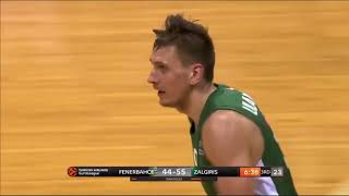 Edgaras Ulanovas highlights FenerbahceZalgiris 8082 [upl. by Nnylecyoj831]