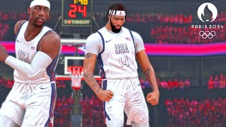 AD vs Jokic Rematch  NBA 2K24 Olympics Mode  USA vs Serbia Exhibition Full Gameplay [upl. by Ivanna]