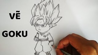 Vẽ Songoku Super Saiyan bằng bút chì  How to draw Songoku [upl. by Odlabu]