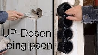 UPDosen  Gerätedosen eingipsen  RohbauElektroinstallation Teil 3 [upl. by Kopple388]