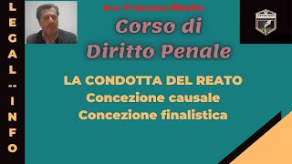 La condotta del reato concezione causale e finalistica  Lezione 19 [upl. by Gnohc]