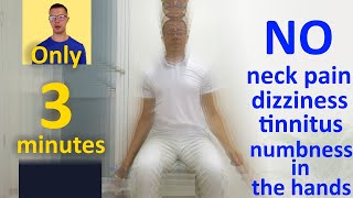 One SIMPLE exercise for Neck Pain Tinnitus dizziness numbnessinhandstinnitus [upl. by Cynthea]