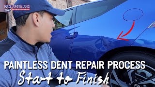 Watch Start to Finish Dent Repair on a Honda CRZ  Dentless Touch [upl. by Fowle]