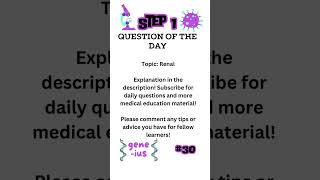 USMLE STEP 1 Question of the Day 30 [upl. by Gnahk631]