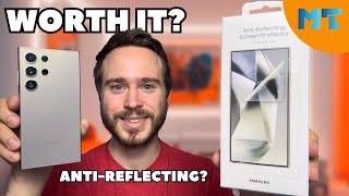 Samsung AntiReflecting Screen Protector Install  Review  Galaxy S24 Ultra [upl. by Haggerty]