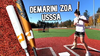 2022 DeMarini ZOA vs DeMarini CF  USSSA Baseball Bat Review [upl. by Koressa507]