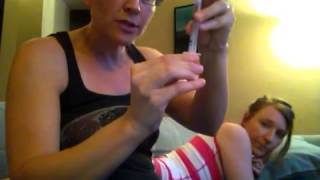 Sara and Hilary IVF Journey 1st Progesterone Shot [upl. by Metcalf]