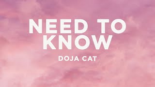 Doja Cat  Need To Know Lyrics [upl. by Jeffery387]