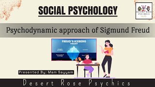 Psychodynamic Theory  Psychodynamic Approach Sigmund Freud  Theories of social Psychology [upl. by Kemppe]