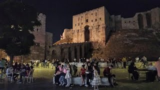 Night Walk around Aleppo Citadel  Eid AlAdha in Syria 2024 [upl. by Peria]