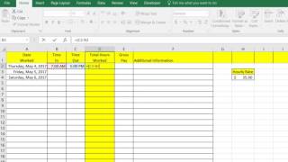 Simple Time Sheet In Excel [upl. by Wollis]