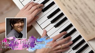 Loveable사랑스러워  Kim Jong Kook OST A Love So Beautiful  Piano Tutorial by Ivena Trixie [upl. by Margherita]