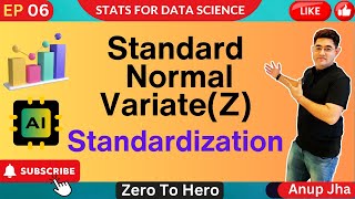 EP 6  The Ultimate Guide to Standard Normal Variate z  Standardization [upl. by Koy172]