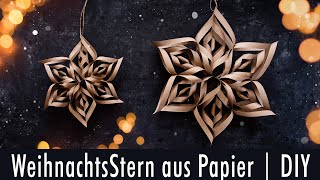 Weihnachtliche Sterne aus Papier  DIY  Wunderschön einfach und schnell gemacht [upl. by Yerffe]