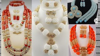 nigeria bridal necklace  coral beads  necklace designs [upl. by Aneerol]