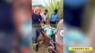 Chute d’une falaise à Albion  Une Malgache de 23 ans secourue par les pompiers [upl. by Aissatsana382]