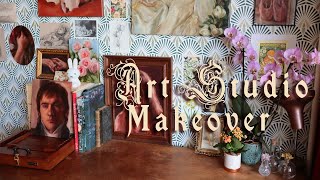 Art Studio Makeover 🦋 Painting Mr Darcy  Organizing and Decorating🌿 Dreamy Art Vlog [upl. by Mandi]