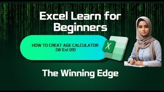 HOW TO CREAT AGE CALCULATOR  W Excl 09 [upl. by Erbe]