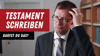 Darfst du ein TESTAMENT schreiben  VORSICHT [upl. by Guillema70]