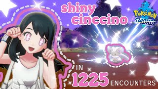 ♡ SHINY CINCCINO in 1225 ENCOUNTERS Pokemon Sword ♡ [upl. by Tanner518]