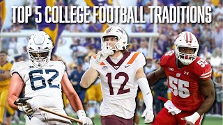 Top 5 College Football Traditions  Virginia Tech  LSU  West Virginia  Alabama  Wisconsin [upl. by Haldeman]