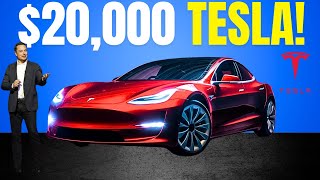 Teslas ALL NEW 20000 Car SHOCKS The Entire EV Industry [upl. by Einahpets]