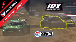 Rookie Rallycross  Charlotte Motor Speedway  iRacing [upl. by Emiolhs]