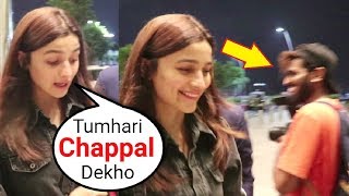 Alia Bhatt Sweet Behaviour With A Reporter At Mumbai Airport [upl. by Haek]