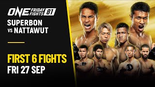 🔴 Live In HD ONE Friday Fights 81 First 6 Fights [upl. by Silrak]